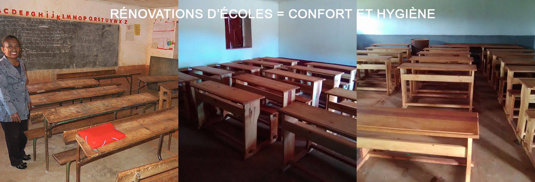 L'ECOLE D'AMBOHIDRANOMANGA AVANT ET APRES RENOVATION